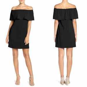 NWT Charles Henry Off Shoulder LBD Cocktail Dress Size Medium Shift Nordstrom
